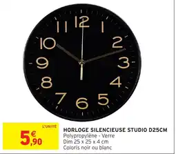 Intermarché Hyper Horloge silencieuse studio offre