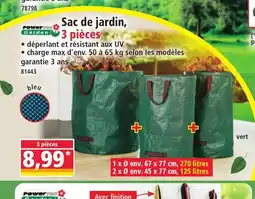 Norma POWER GARDEN Sac de jardin, 3 pièces offre