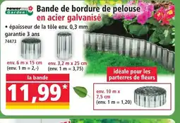 Norma POWER GARDEN Bande de bordure de pelouse en acier galvanisé offre