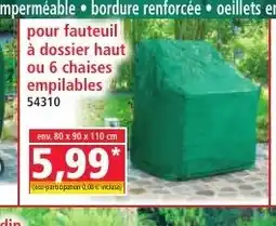 Norma Pour fauteuil à dossier haut ou 6 chaises empilables offre