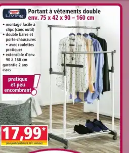 Norma Portant à vêtements double offre
