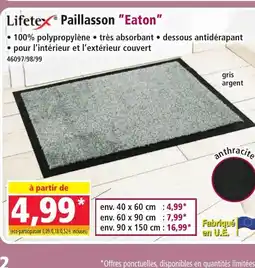 Norma LIFETEX Paillasson Eaton offre