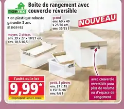 Norma TOPTEX Boîte de rangement avec couvercle réversible offre