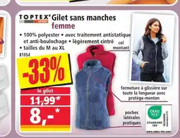 Norma TOPTEX Gilet sans manches femme offre