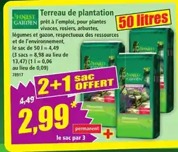 Norma FINEST GARDEN Terreau de plantatioet de l'environnement, offre