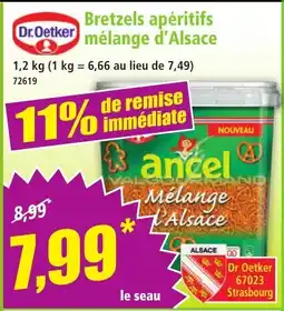 Norma DR OETKER Bretzels apéritifs mélange d'Alsace offre