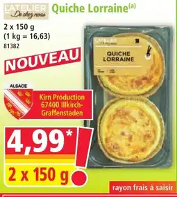Norma L'ATELIER DE CHEZ NOUS Quiche Lorraine offre