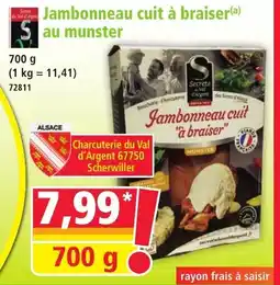 Norma Jambonneau cuit à braiser au munster offre