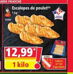 Norma Escalopes de poulet offre