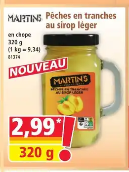 Norma MARTINS Pêches en tranches au sirop léger offre