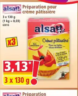 Norma ALSA Préparation pour crème pâtissière offre