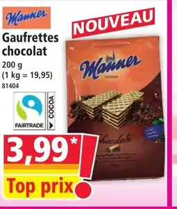 Norma MANNER Gaufrettes chocolat offre