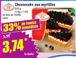 Norma Cheesecake aux myrtilles offre