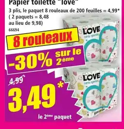 Norma Papier toilette love offre