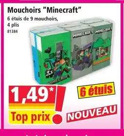 Norma Mouchoirs Minecraft offre