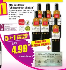 Norma CHÂTEAU PETIT CHABAN AOC Bordeaux offre