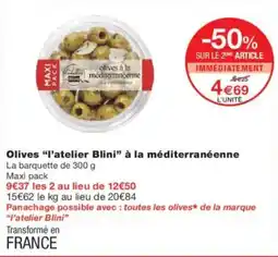 Monoprix Olives l'atelier blini à la méditerranéenne offre