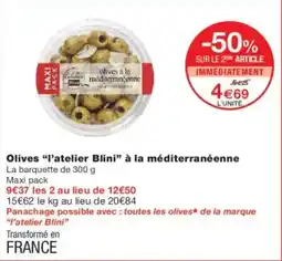 Monoprix Olives l'atelier blini à la méditerranéenne offre