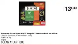 Monoprix Saumon atlantique bio labeyrie fumé au bois de hêtre offre