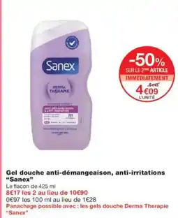 Monoprix Gel douche anti-démangeaison, anti-irritations sanex offre