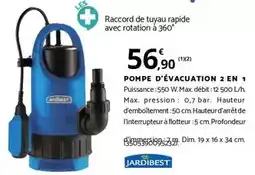 Bricomarché Dim - pompe d'évacuation 2 en 1 offre