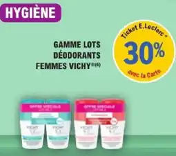 E.Leclerc Parapharmacie Gamme lots déodorants femmes vichy offre