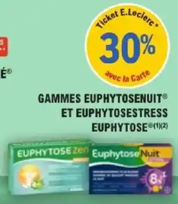 E.Leclerc Parapharmacie Gammes euphytosenuit et euphytosestress euphytose offre