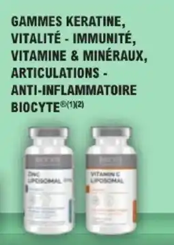 E.Leclerc Parapharmacie Gammes keratine vitalité immunité vitamine & minéraux articulations anti-inflammatoire biocyte offre