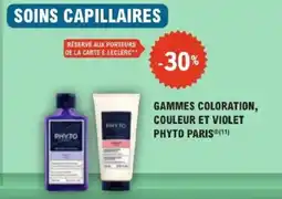 E.Leclerc Parapharmacie Gammes coloration couleur et violet phyto paris offre