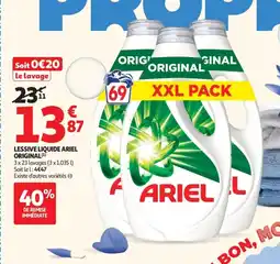 Auchan Lessive liquide ariel original offre