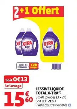 Auchan Lessive liquide total x-tra offre