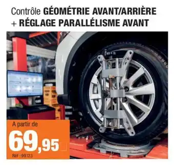 Géométrie avant/arrière + réglage parallelisme avant