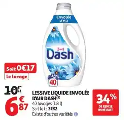 Auchan Lessive liquide envolée d'air dash offre