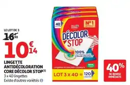 Auchan Lingette antidécoloration core décolor stop offre