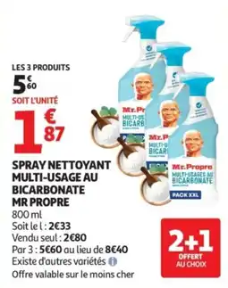 Auchan Spray nettoyant multi-usage au bicarbonate mr propre offre