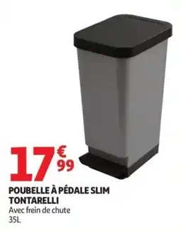 Auchan Poubelle à pédale slim tontarelli offre