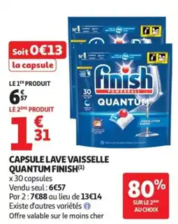 Auchan Capsule lave vaisselle quantum finish offre