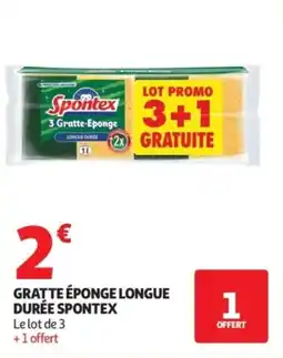 Auchan Gratte éponge longue durée spontex offre
