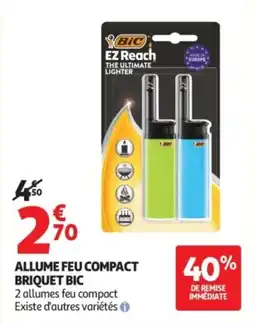 Auchan Allume feu compact briquet bic offre