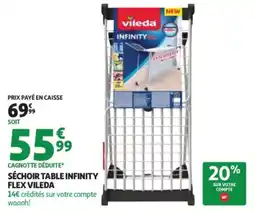 Auchan Séchoir table infinity flex vileda offre