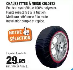 Autobacs Chaussettes à neige koldtex offre
