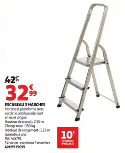 Auchan Escabeau 3 marches offre