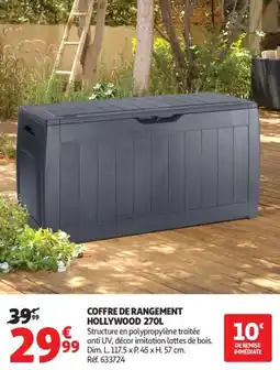 Auchan Coffre de rangement hollywood offre