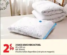 Auchan 2 sacs sous vide actuel offre
