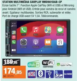 Autobacs Station multimédia carplay rmd901dab-cp offre