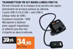 Autobacs Transmetteur fm kit mains-libres fmct10 offre