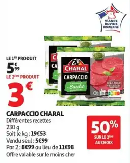 Auchan Carpaccio charal offre