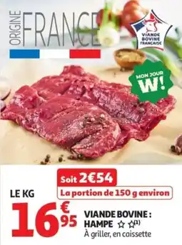 Auchan Viande bovine hampe offre