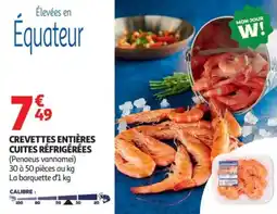 Auchan Crevettes entières cuites réfrigérées offre