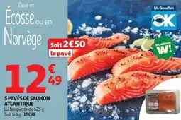 Auchan 5 pavés de saumon atlantique offre
